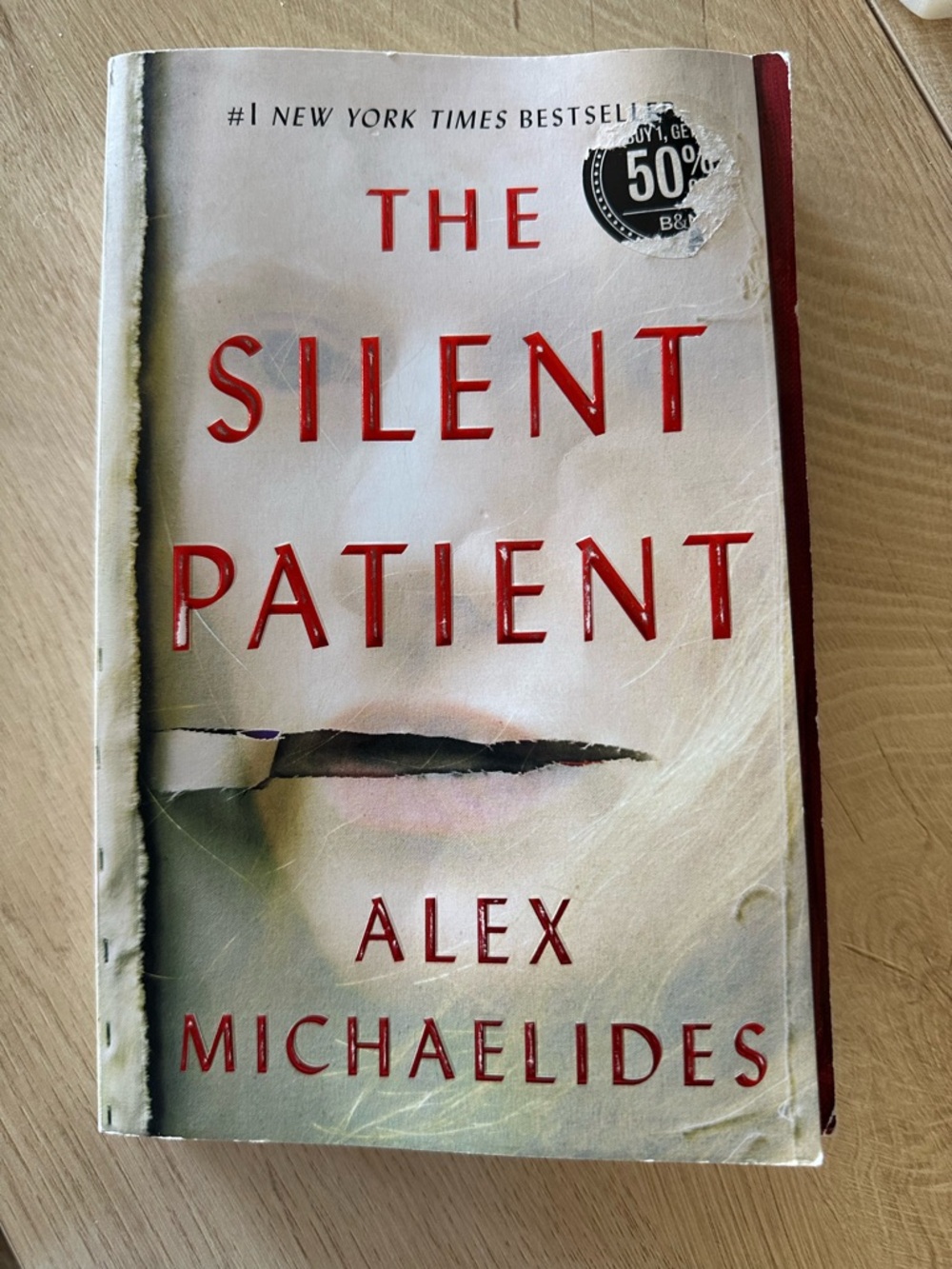 The Silent Patient by Alex Michaelides — White & Red Paperback